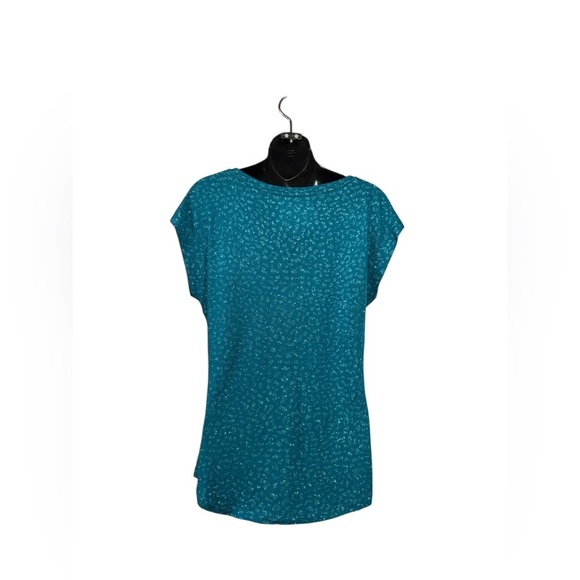 NWOT, New York & Company, Teal Glittering Top, Small - Picture 7 of 9